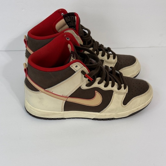 Nike Dunk High Brown Cream Red High-Top Athletic Sneakers main image 9